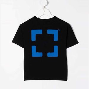 Designers camisetas masculinas de luxo t-shirt crianças offs meninos brancos irregular seta meninas verão manga curta camisetas carta impressa dedo solto crianças jovens camisetas