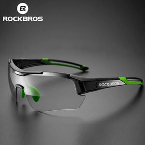 Eyewears Rockbros PhotoChromic Cycling Solglasögon Cykelglasögon Eyewear UV400 MTB ROAD Cykelglasögon Kvinnor Män utomhussportfiske