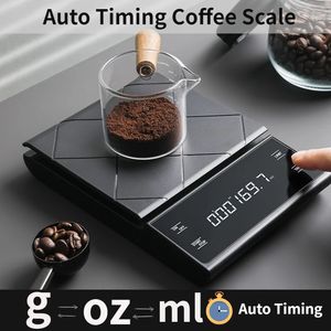 Narzędzia pomiarowe ładowanie USB Skala kawy kuchennej za pomocą Timer LED Digital Ozibg Electronic Household Food Y231215