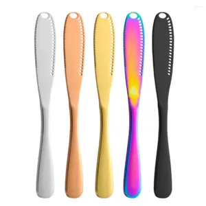 Knives Butter Knife Holes Cheese Dessert Stainless Steel Material Jam Cutlery Toast Wipe Cream Bread Cutter Kitchen Accessories Gadgets