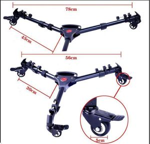 Tillbehör Fotografi Universal Video Folding Wheels Heavy Duty Slider Pathway stativet Flytta Dolly för kamerans stand