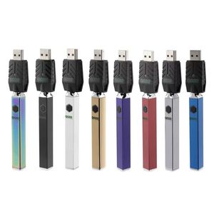 Penna Quad Slim Preriscalda la batteria trasuda batterie ricaricabili trasuda 350mAh twist scatola di imballaggio individuale 15 colori