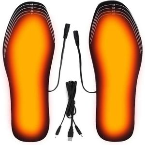 Sko delar tillbehör USB uppvärmda insolor elektrisk fotuppvärmning pad fötter varmare sockmatta vinter utomhus sportvärme innersula varm 231216