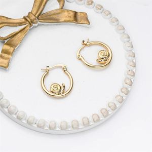 Серьги-кольца в виде улиток золотого цвета, модные изысканные блестящие серьги с милыми животными для женщин, повседневные ювелирные изделия, подарок