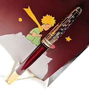 Specialutgåva Petit Prince Starry Rollerball Pen Monte 163 Ballpoint Pen Red Blue Office Writing Fountain Pennor med serienummer