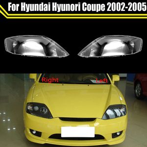 Frente do carro farol capa abajur abajur cabeça luz tampas de lente de vidro escudo para hyundai hyunori coupe 2002-2005