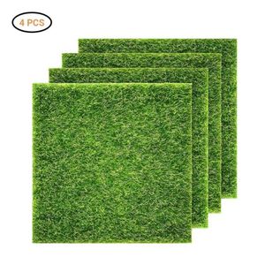 Konstgjorda växtvägg gräsmattor staket hem trädgård bakgrund dekor grön mattor gräs djungel part levererar falska mattdekorativ fl247u