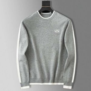 Man tröja designer Kint tröjor Menskvinnor Autumn Fashion Light Luxury broderi mönster Knitwear casual lös rund nacke pullover botten toppar