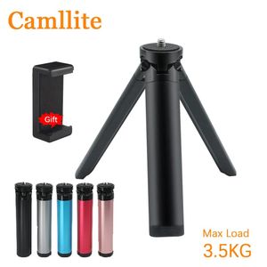 Hållare Camllite TM9 3,5 kg Portable Table Stativ för Gimbal Mobiltelefonkamera Flexibel smartphone Travel utomhus LED -ring Light Flash