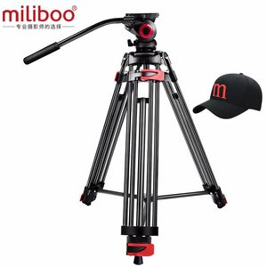 Tillbehör Miliboo MTT602A Professionell bärbar aluminium Fluid Head Camera Stativ för videokamera/DSLR -stand Video Stativ 76 