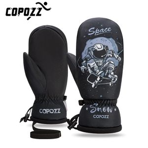 Ski Gloves COPOZZ -30 Thicken Adult Teen Professional Snowboarding Ski Gloves Windproof Winter Warm Thermal Snow Mittens Skiing Snowmobile 231216