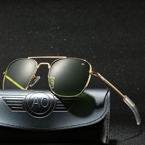 Sunglasses With Case Aviation AO Men Designer Sun Glasses For Male American Army Military Optical Glass Lens Carton262O