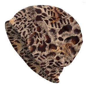 Baskenmützen mit Leopardenmuster, neutrales Tierfell-Muster, Mützen, coole Männer und Frauen, Street Skullies, Mützen, Mütze, Frühling, warm, doppelter Verwendungszweck, Strickmütze