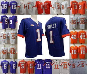 NCAA 1 maglia Will Shipley Clemson Tigers cucita College Football 2 maglia Cade Klubnik 11 maglia Simmons 5 d.j. uiagalelei 4 Watson 13 Renfrow 16 Trevor Lawrence