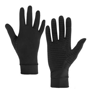 5本の指の手袋831c女性男性銅繊維スパンデックスタッチスクリーンスポーツのためのヒント冬の温かいサッカーハイキング231216