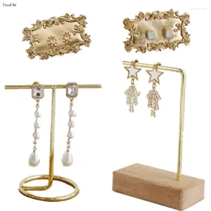 Astucci per gioielli Collana con mensola per orecchini in metallo che mostra il supporto per orecchini a bottone per espositori per ragazze, decorazione da scrivania