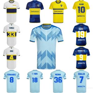 Men Boca Juniors Club Team Benedetto Soccer Jersey Fernandez Valdez Advincula Varela Fabra Villa Weigandt Merentiel 4 Figal 36 Medina Football Shirt Kits 23/24