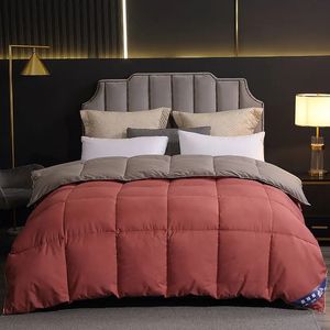 Comforters Set Deluxe Feather Velvet Quilt White Down Comporter Pudowcase Bedding Queen Size King Bed Bread Summer 231215