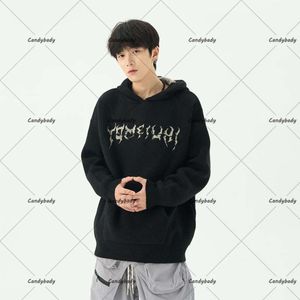 Slouchy Hooded Sweaters for Men in Winter American Knitwear Port Vibe Small Crowd High Street Lovers Sweater Trend Top