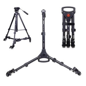 Accessories Yunteng 900 Professional Photo Aluminum 3 Wheels Pulley Universal Foldable DSLR Camera Tripod Dolly Base Stand Max. Load 15KG