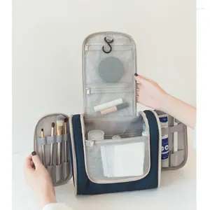 Borse per cosmetici per donna Borsa per trucco di lusso di alta qualità Custodia per trucco Organizer da viaggio per articoli da toeletta con gancio Necessità turistiche