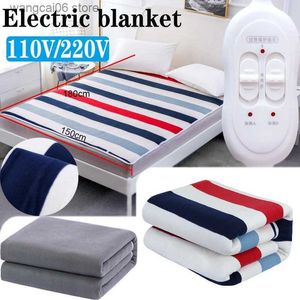 Space Heaters Electric Blanket 220V 110V Thicker Heater Double Heated Blanket Mattress Thermostat Electric Heating Blanket Body Warmer Fluffy T231216