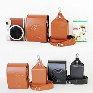 Aksesuarlar deri kamera filmi çanta çanta fujifilm için fuji instax mini 90 mini90