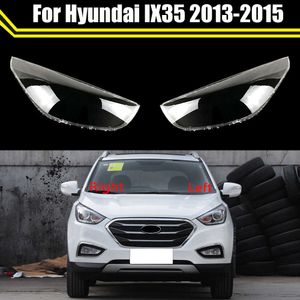 Caso de luz lente do farol para hyundai ix35 2013 2014 2015 capa do farol substituição do carro frente escudo automático abajur transparente