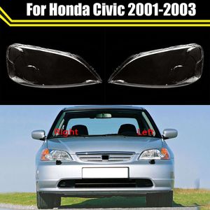 Bil till vänster höger strålkastarlinsöverdrag för Honda Civic 2001 2002 2003 Strålkastare täcker bilersättning Auto Shell