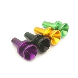 Colorful Aluminium Alloy 14MM Male Bowls Filter Joint Smoking Portable Dry Herb Tobacco Oil Rigs Wig Wag Bongs Hookah Pipes Bowl DownStem Container DHL