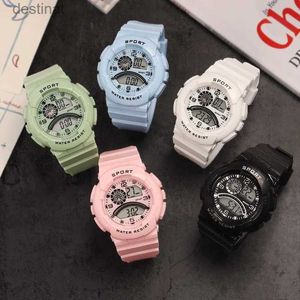 Kvinnors klockor klockor för kvinnliga studenter koreansk version minimalistisk ins multifunktionell sporttid par titta trend relojes para mujer l231216