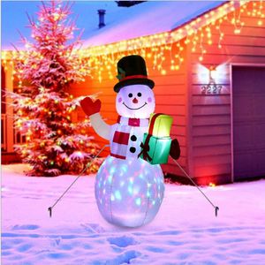Christmas Decorations Snowman Inflatable FadeProof 49FT Lighted Snowmen Blow Up Snowflake for IndoorOutdoor Garden 231216