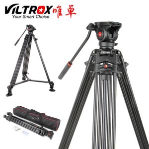 Tillbehör Viltrox Vx18m 1,88m kamera Professional Portable TRIVOD Tungo Video TripoD Fluid Head Aluminium Nonslip 10 kg för videokamera