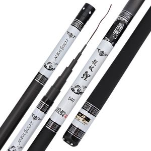 Boat Fishing Rods Long Wen Long High Carbon Fiber Telescopic Power Hand Pole Fishing Rod 3.6M/3.9M/4.5M/5.4M/6./7.2M/8M/9M/10M Stream Rod 231216