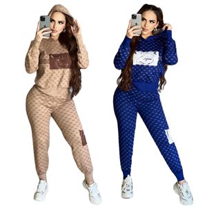 Two Piece Pants Tracksuit Women Casual Hooded Pullover Top and Trouser Sets Outfits Free Ship
