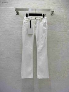 märke kvinnor jeans märke klädben damer byxor mode broderade logotyp mikro horn jeans i bakfickan 15 december 11 11