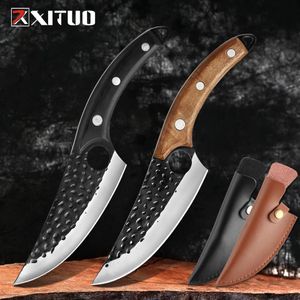 Xituo cozinha chef lnife alto carbono aço inoxidável artesanal afiada desossa lnife pesca cortador facas de açougueiro303a