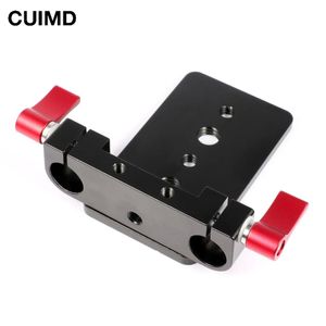 Accessories Tripod Mounting Plate Railblock For 15mm Rod clamp mount 1/4" 3/8" holes support 5D2 5D3 550D for DSLR Camera