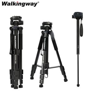 Tillbehör Walkingway Q222 Camera Tripode Tripode Stative Light Professional Tripod Monopod Travel Stand för kamera DSLR SmartphonePojector