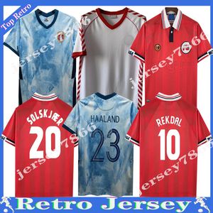 84 98 Retro Norwaies Soccer Jerseys Mini Rekdal Bjornebye Home Football Shirt 20 21 Haaland Berg Tore Andre Flo Solskjaer Mundury