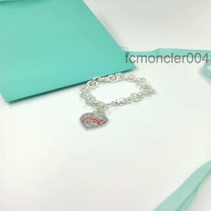 Bracciale rigido t Argento V-oro Materiale leggero Lusso Piccolo amore Cuore Bracciale di marca BXEL