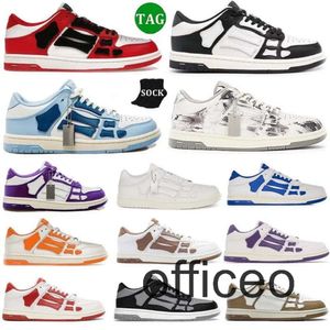 جديد Skel Hi Sneakers Bandana Amirlies Shoes Spring Sneaker Men نساء أحذية غير رسمية مصمم أحذية منخفضة الحذاء العظام العظام المزيفة Eva Pootbed Sport 35-45