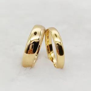Anelli nuziali semplici 6mm 4mm gioielli di moda fatti a mano di alta qualità dell'amante coppie dorate matrimonio anello di tungsteno