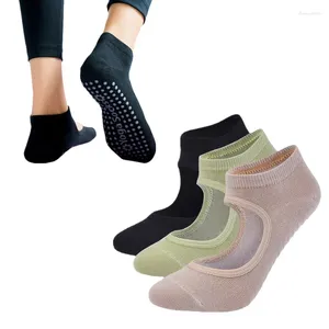 Athletic Socks 1 para Cotton Yoga Anti-Slip Sole Pilates Women Girl