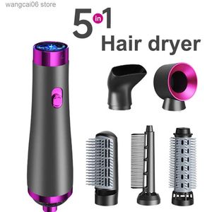 Hair Curlers Straighteners 5 in 1 Hair Dryer One Step Hot Air Brush and Hair Straightener Volumize Curler Comb Salon Hair Style Tools T231216