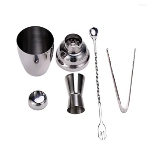 Bar Products 4pcs Profissional Cocktail Shaker Set 250ml Stainless Steel Mixer Lightweight Portable With Jigger Accessories