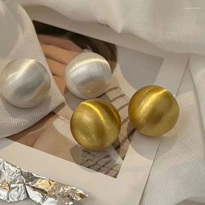 Stud Earrings Half Ball Sanded Earring Women Girls Gold Silver Plating Fashion Jewelry Accessories Party Gift 2023 Style HE2377
