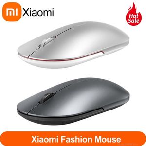 Möss Xiaomi Bluetooth Mouse Mi Fashion Wireless Mouse Game Mouses 1000Dpi 2,4 GHz WiFi Link Optical Mouse Metal Portable Mouse #618