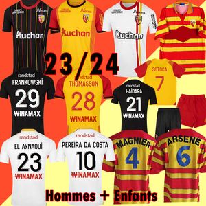 23 24 Maillot RC Lens Soccer Courseys Barbe Special Frankowski Sotoca Fofana قال 2023 2024 Pereira da Costa Mendy Kids 97 98 Retro Home Arsene Magnier Kits