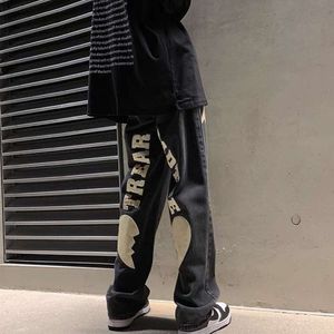 2023 American Retro High Love Printing Pants Y2K